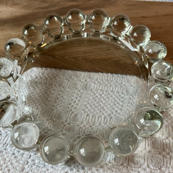 *VINTAGE* Duncan & Miller Clear Glass Ashtray 7½" Mid-Century Heavy Crysta - Picture 4 of 6